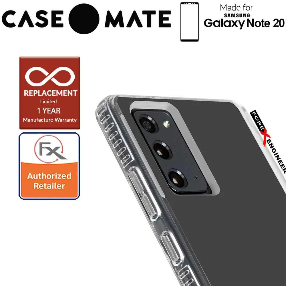 Case Mate Tough Clear Plus for Samsung Galaxy Note 20 5G - with Micropel antimicrobial protection ( Clear ) ( Barcode : 846127195218 )