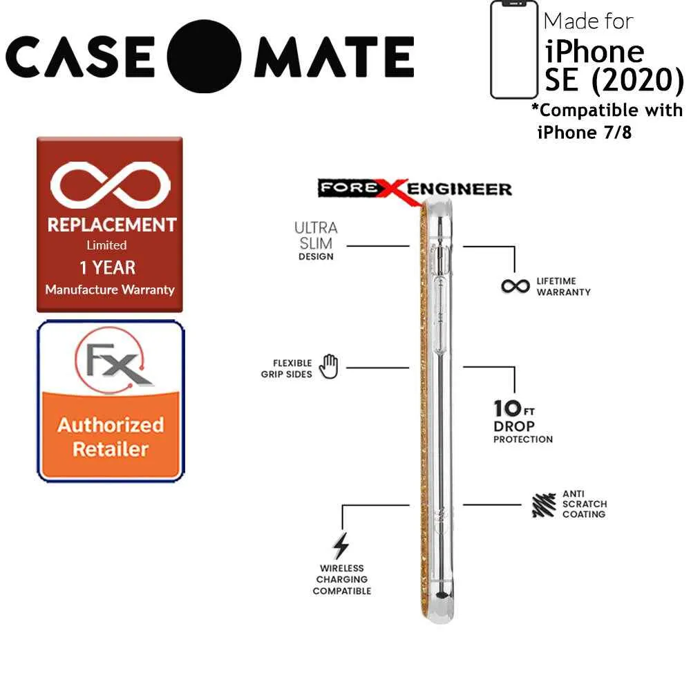 Case Mate Twinkle for iPhone SE (2020) compatible with iPhone 8 - 7  - Stardust ( Barcode: 846127193306 )[]