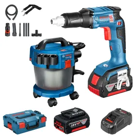 Combo kit Plasterboard  Bosch GAS 18V-10 L   GSR 18 V-EC TE