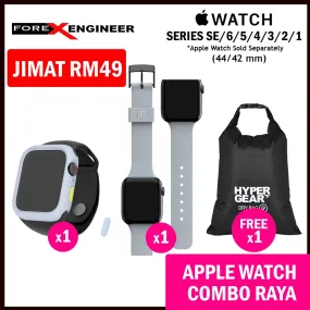 COMBO RAYA Hoda Rough Case   UAG [U] Dot Silicone Strap for Apple Watch Series SE - 6 - 5 - 4 - 3 - 2 - 1 ( 42mm - 44mm )