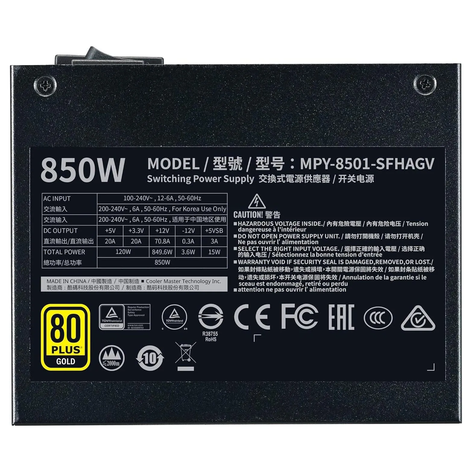 Cooler Master V850 SFX Gold Full Modular  (Refurbished)