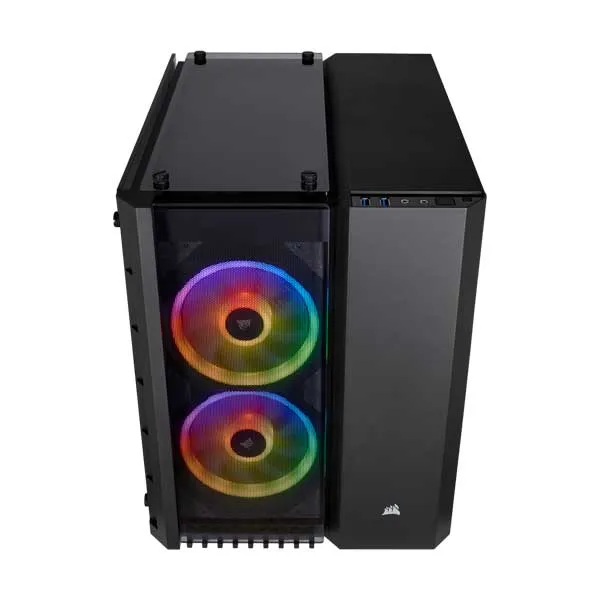CORSAIR CC-9011135-WW Black Crystal Series 280X RGB Tempered Glass Micro ATX Case