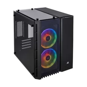 CORSAIR CC-9011135-WW Black Crystal Series 280X RGB Tempered Glass Micro ATX Case