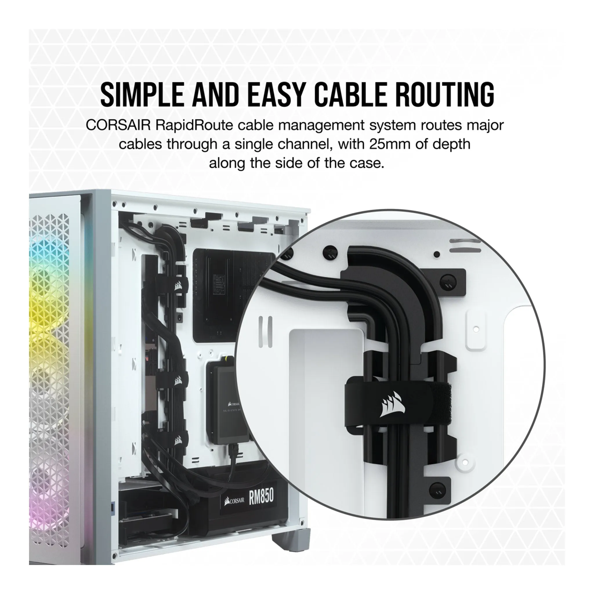 CORSAIR CC-9011201-WW 4000D AIRFLOW Tempered Glass White Mid-Tower ATX Case