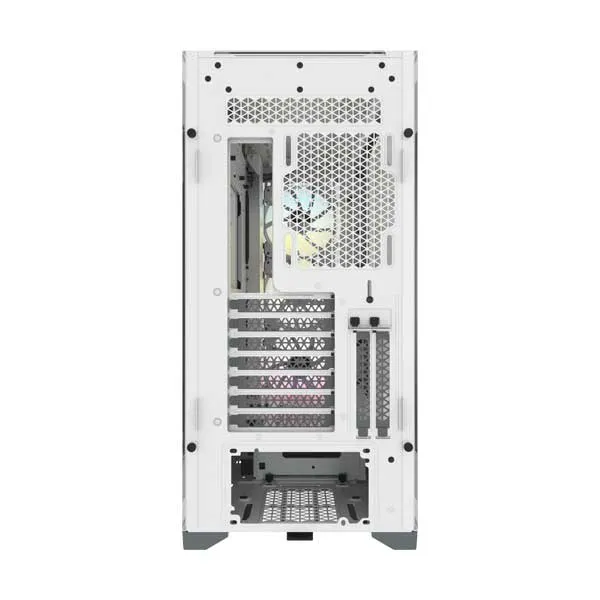 CORSAIR CC-9011213-WW iCUE 5000X RGB Tempered Glass White Mid-Tower ATX PC Smart Case