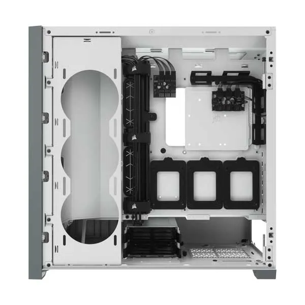 CORSAIR CC-9011213-WW iCUE 5000X RGB Tempered Glass White Mid-Tower ATX PC Smart Case