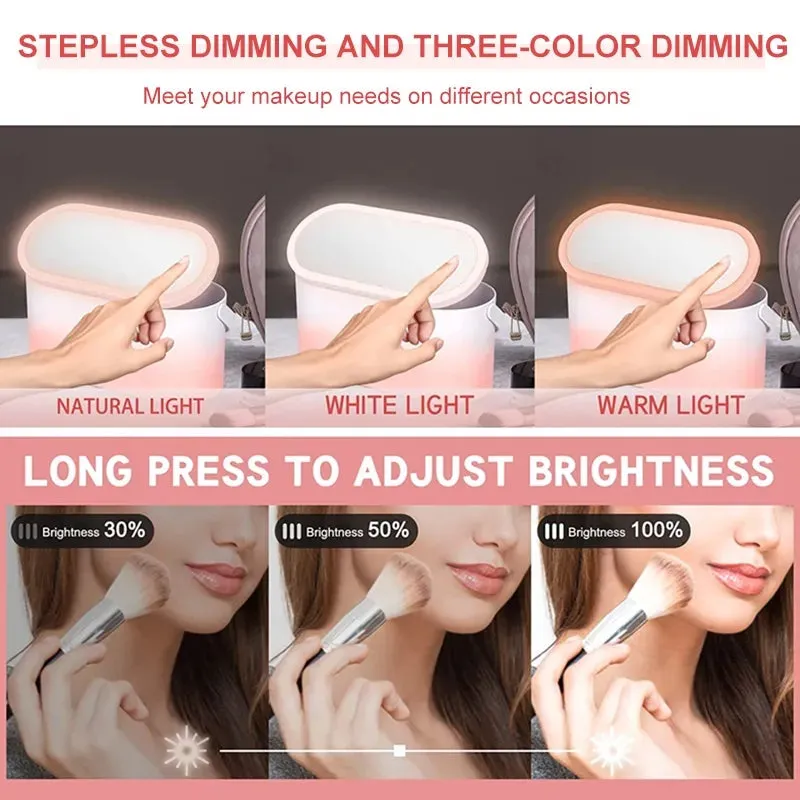 Cosmetic Organizer With Led Mirror