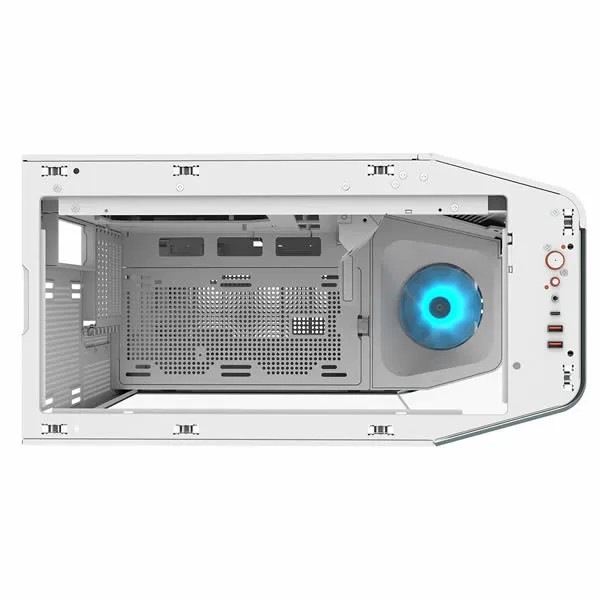 Cougar | FV270 | ARGB Mid Tower E-ATX Case with Tempered, Curved Glass - White