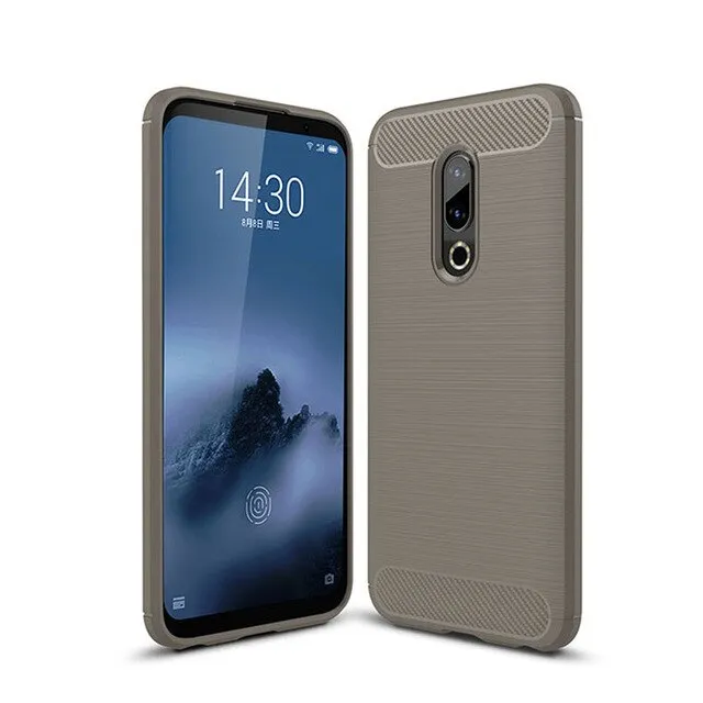 cover for meizu 16th/Meizu 16 Case Carbon Fiber PC Bumper Silicone Back Shockproof Case for Meizu 16th case cover soft case