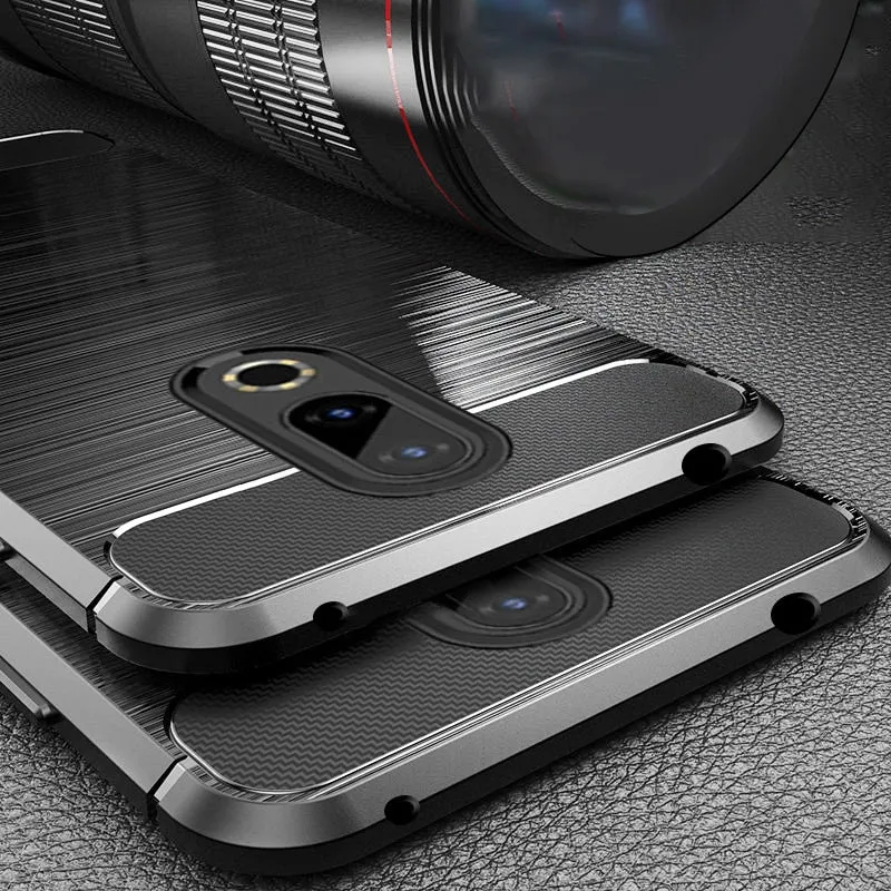 cover for meizu 16th/Meizu 16 Case Carbon Fiber PC Bumper Silicone Back Shockproof Case for Meizu 16th case cover soft case
