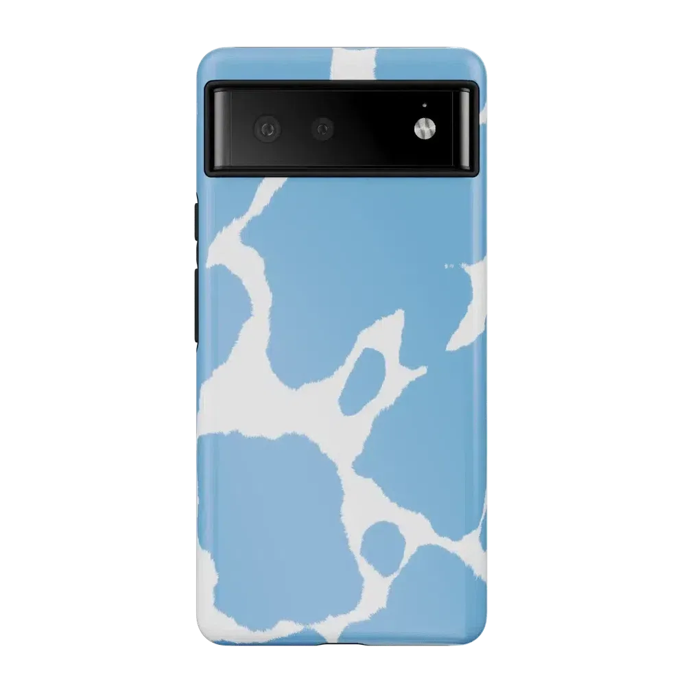Current MOOd | Light Blue Cow Print Google Pixel Case