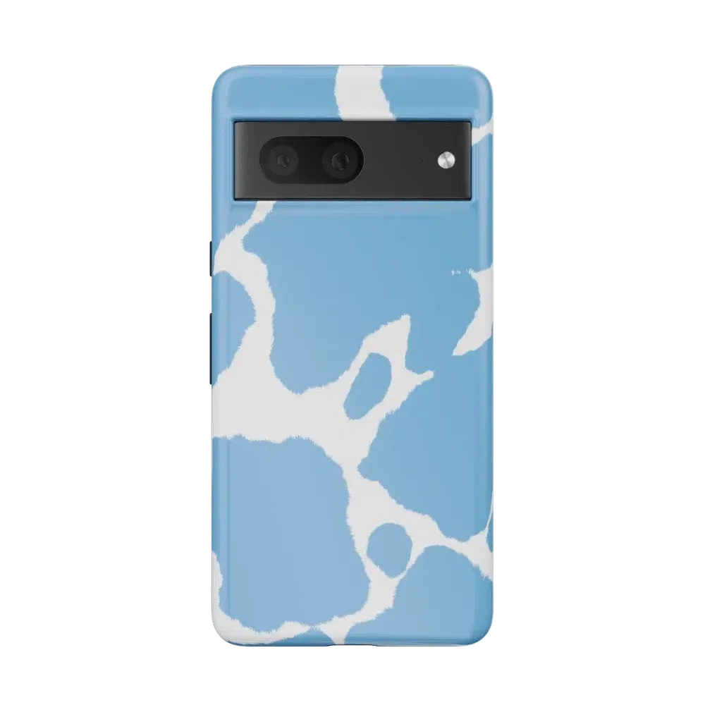 Current MOOd | Light Blue Cow Print Google Pixel Case
