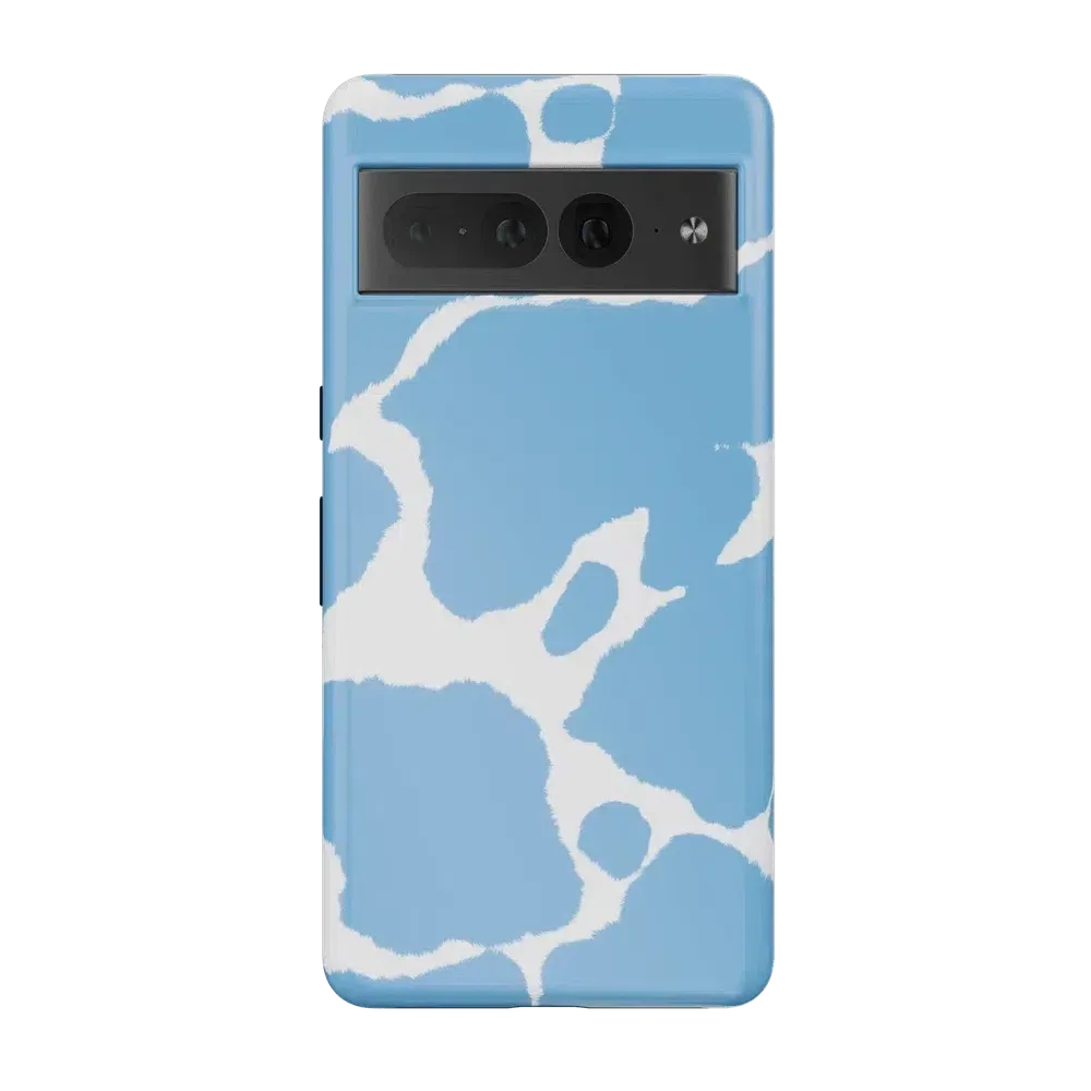 Current MOOd | Light Blue Cow Print Google Pixel Case