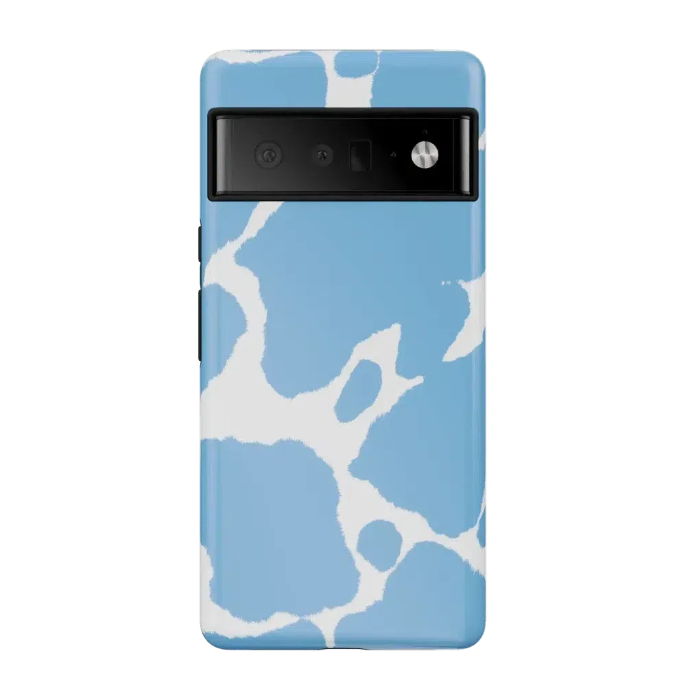Current MOOd | Light Blue Cow Print Google Pixel Case
