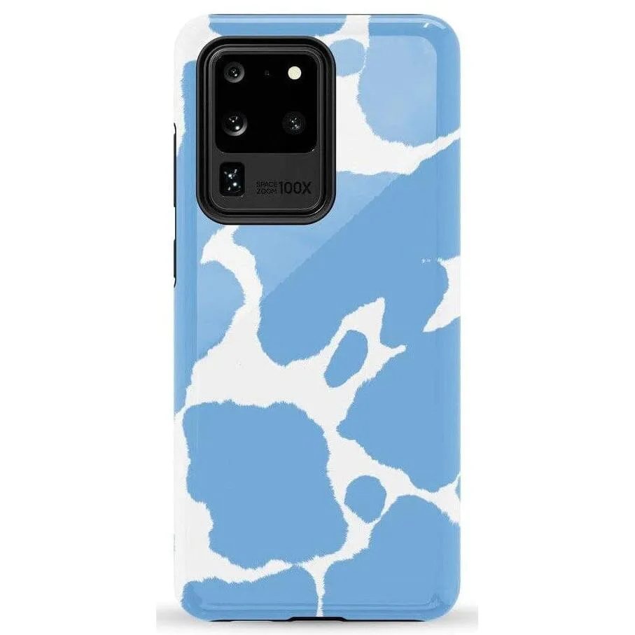 Current MOOd | Light Blue Cow Print Samsung Case