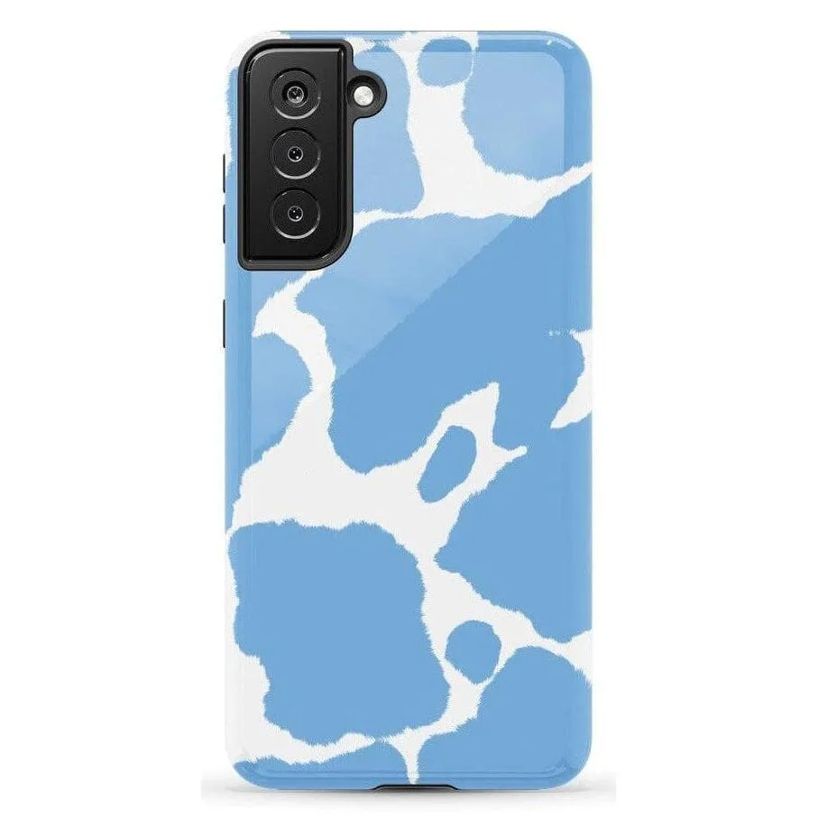 Current MOOd | Light Blue Cow Print Samsung Case