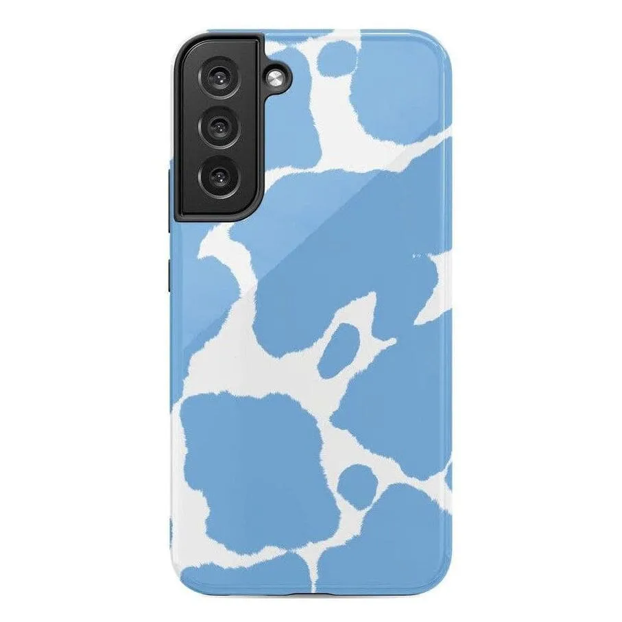 Current MOOd | Light Blue Cow Print Samsung Case