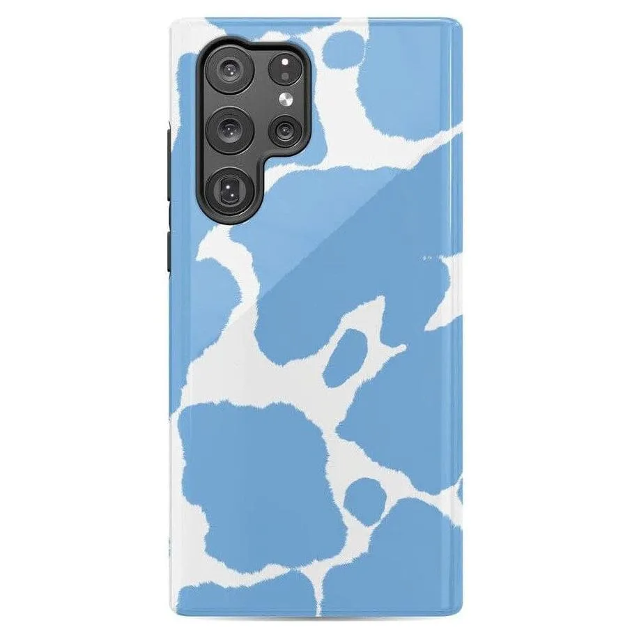 Current MOOd | Light Blue Cow Print Samsung Case