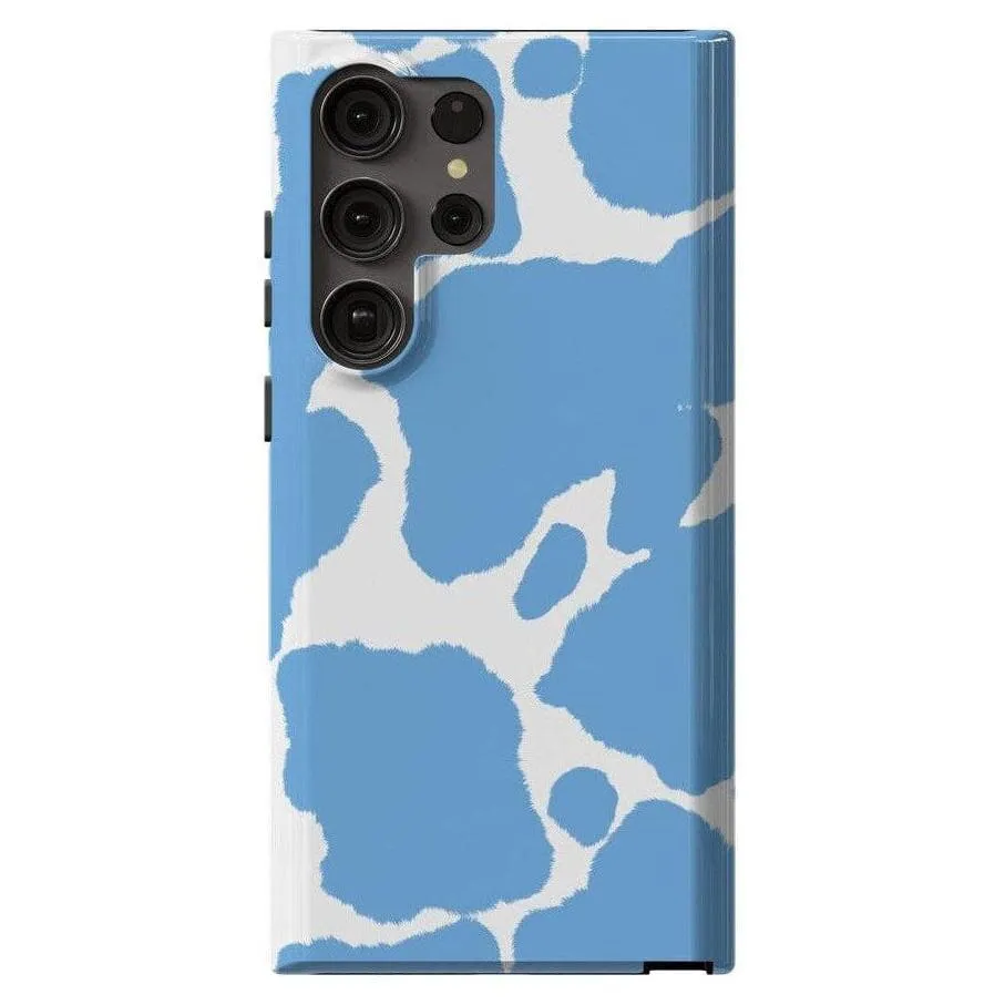 Current MOOd | Light Blue Cow Print Samsung Case