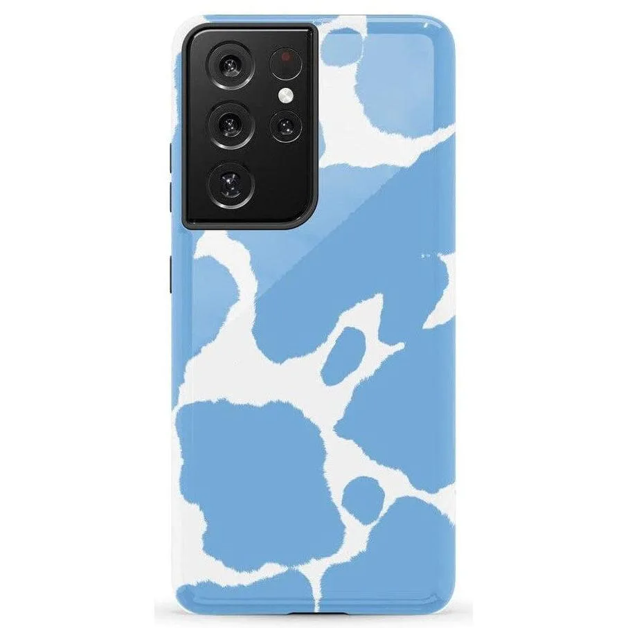 Current MOOd | Light Blue Cow Print Samsung Case