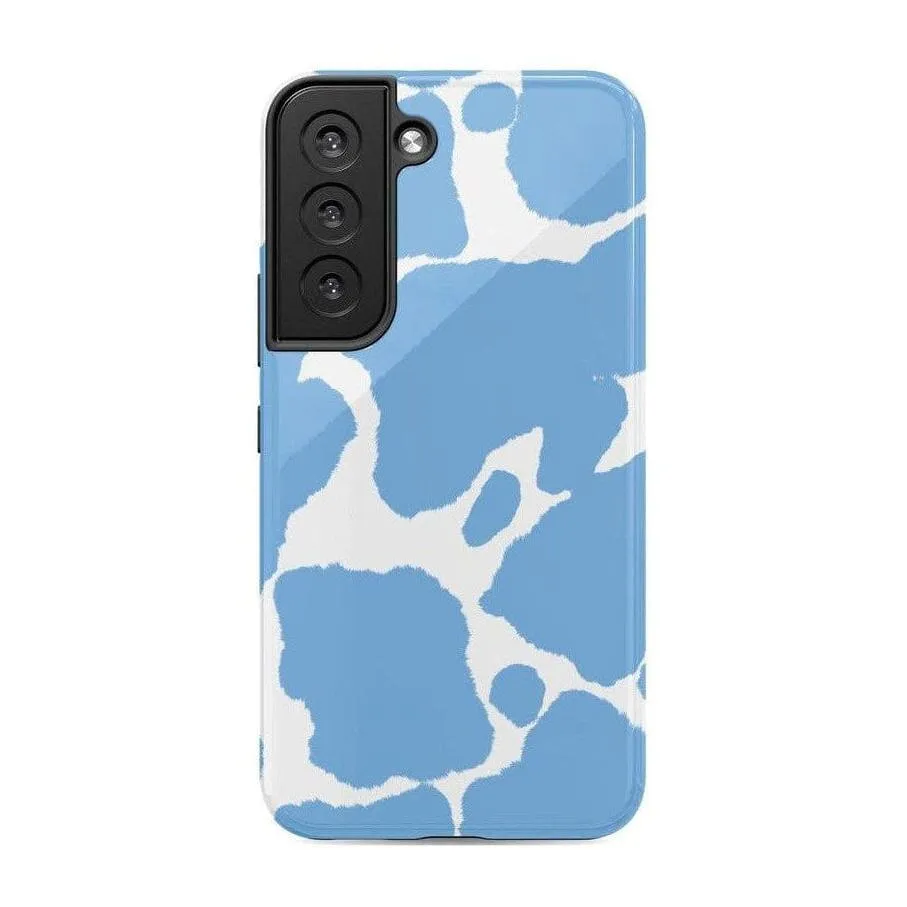 Current MOOd | Light Blue Cow Print Samsung Case