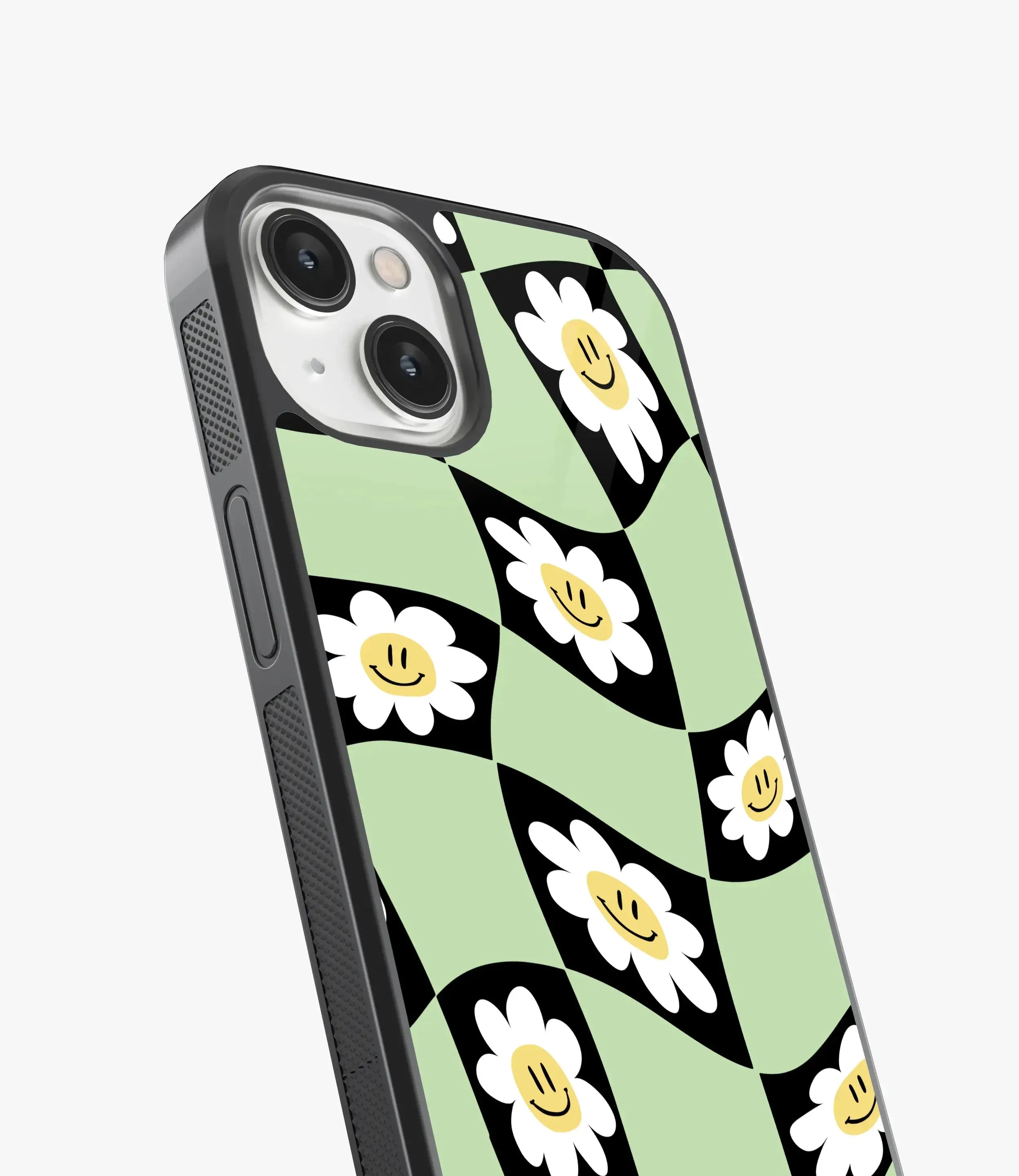 Daisy Black/Green Checkered Glass Case