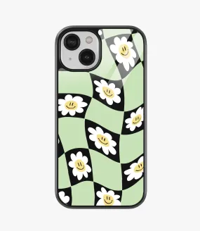 Daisy Black/Green Checkered Glass Case