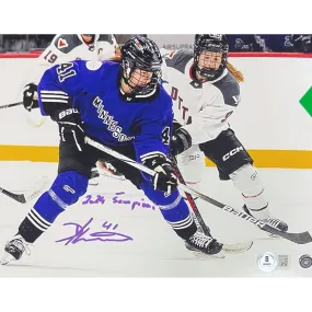 Denisa Křížová Autographed PWHL Minnesota 8x10 Photo w/ 2024 Champs Inscription