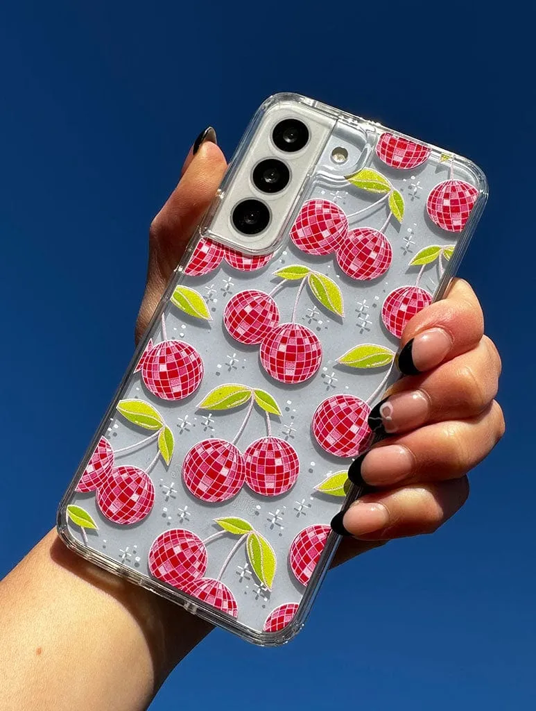 Disco Cherries Red Android Case