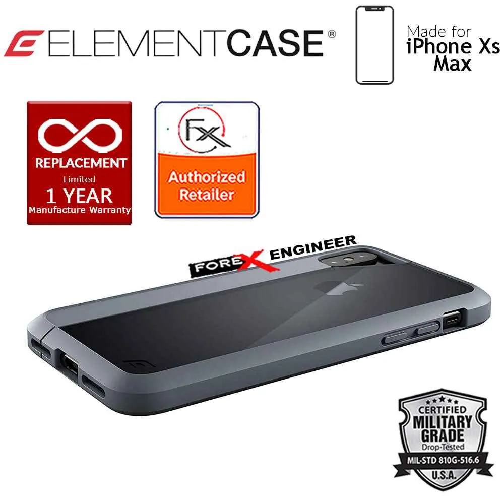 Element Case Illusion for iPhone Xs Max - Military Spec Drop Protection - Grey