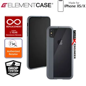 Element Case Illusion for iPhone Xs - X - Military Spec Drop Protection - Grey