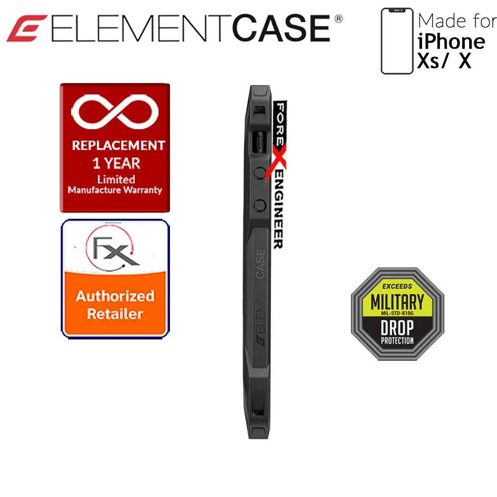 Element Case Rev for iPhone Xs - X - 3 meters Drop Proof Protection - Black