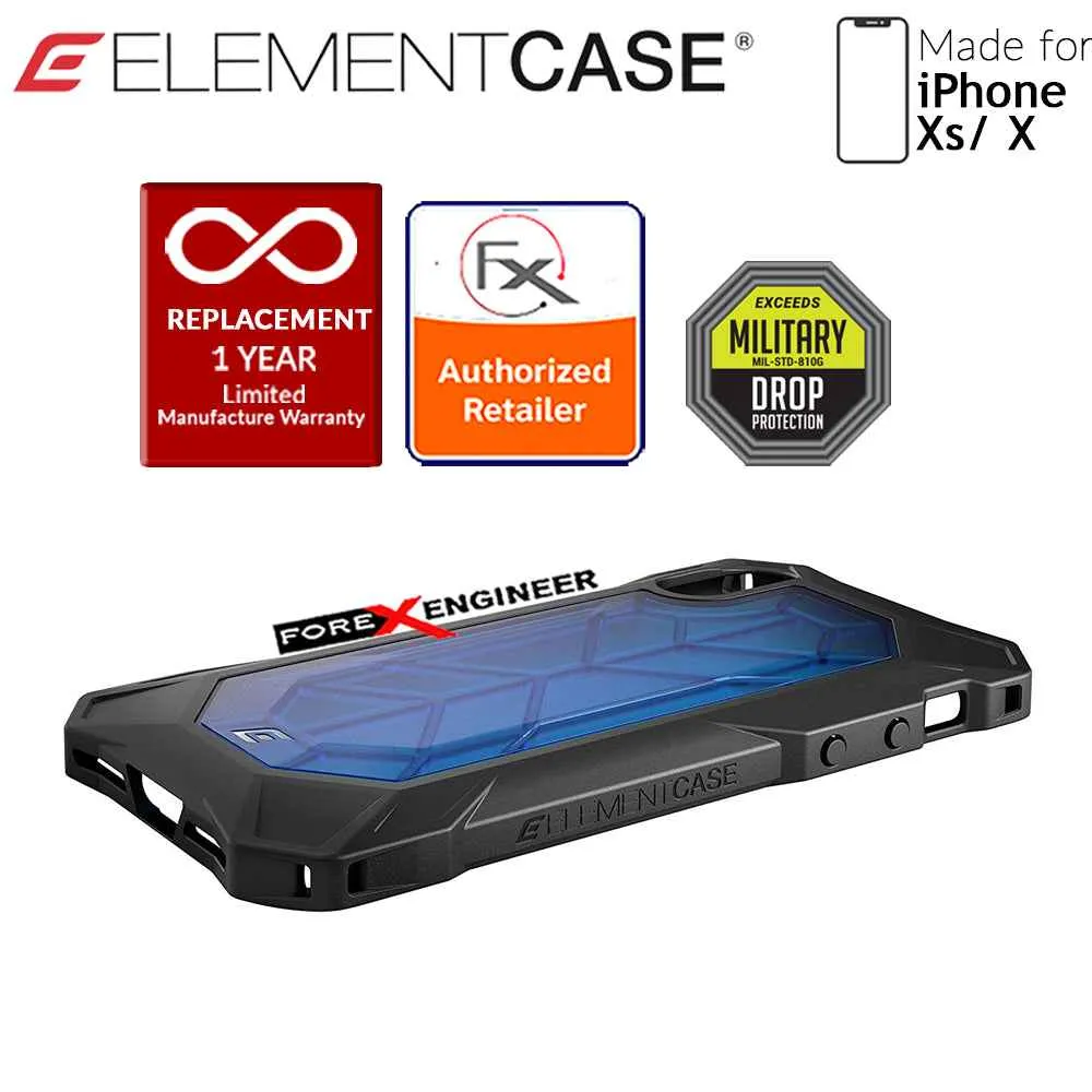 Element Case Rev for iPhone Xs - X - 3 meters Drop Proof Protection - Blue