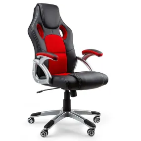 Ergonomic Racing Office Chair, GT-6 Wheels, PU Leather, OVERDRIVE