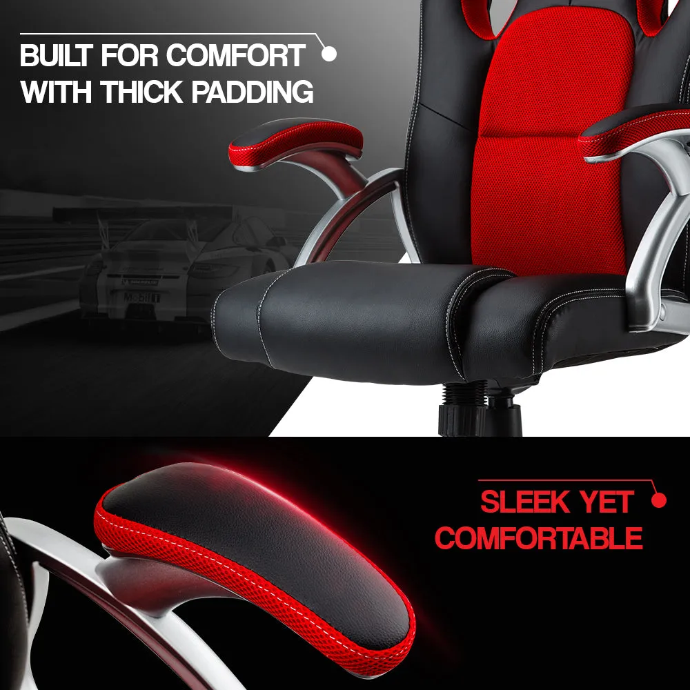 Ergonomic Racing Office Chair, GT-6 Wheels, PU Leather, OVERDRIVE