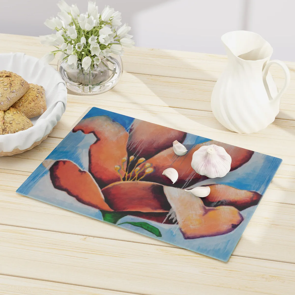 Flower Drops Glass Tray