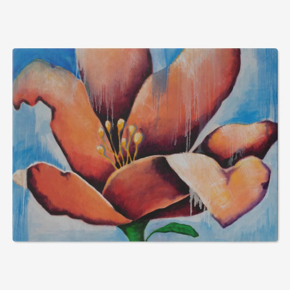 Flower Drops Glass Tray
