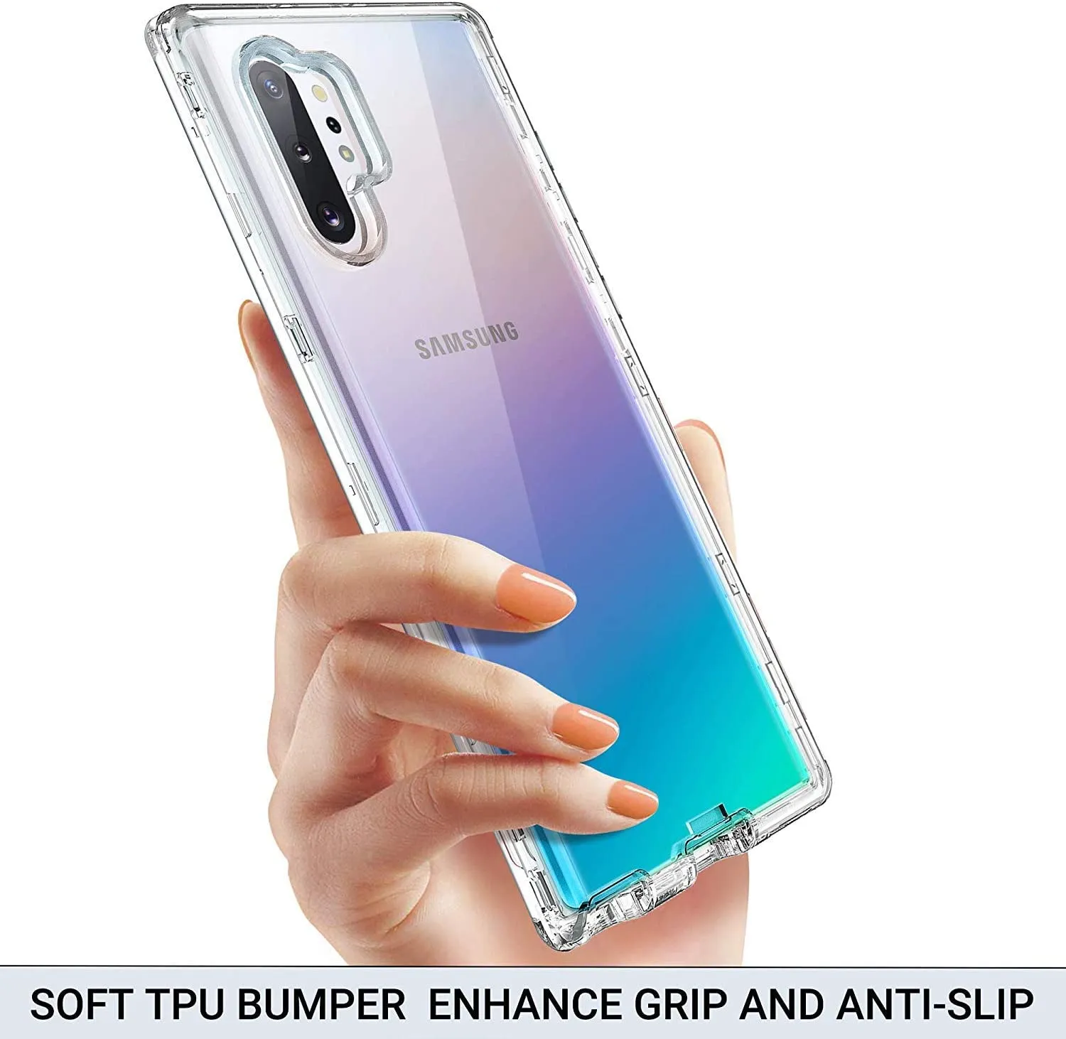 Galaxy Note 10 Plus 5G Case Heavy Duty Shockproof Screen Protector Clear