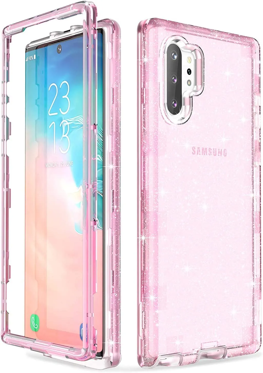 Galaxy Note 10 Plus 5G Case Heavy Duty Shockproof Screen Protector Clear