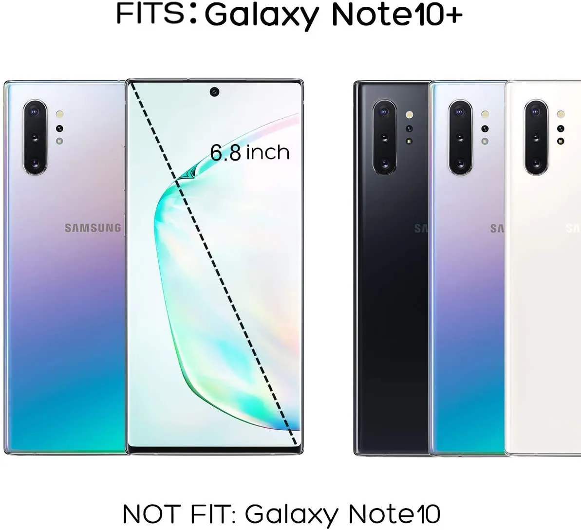 Galaxy Note 10 Plus 5G Case Heavy Duty Shockproof Screen Protector Clear