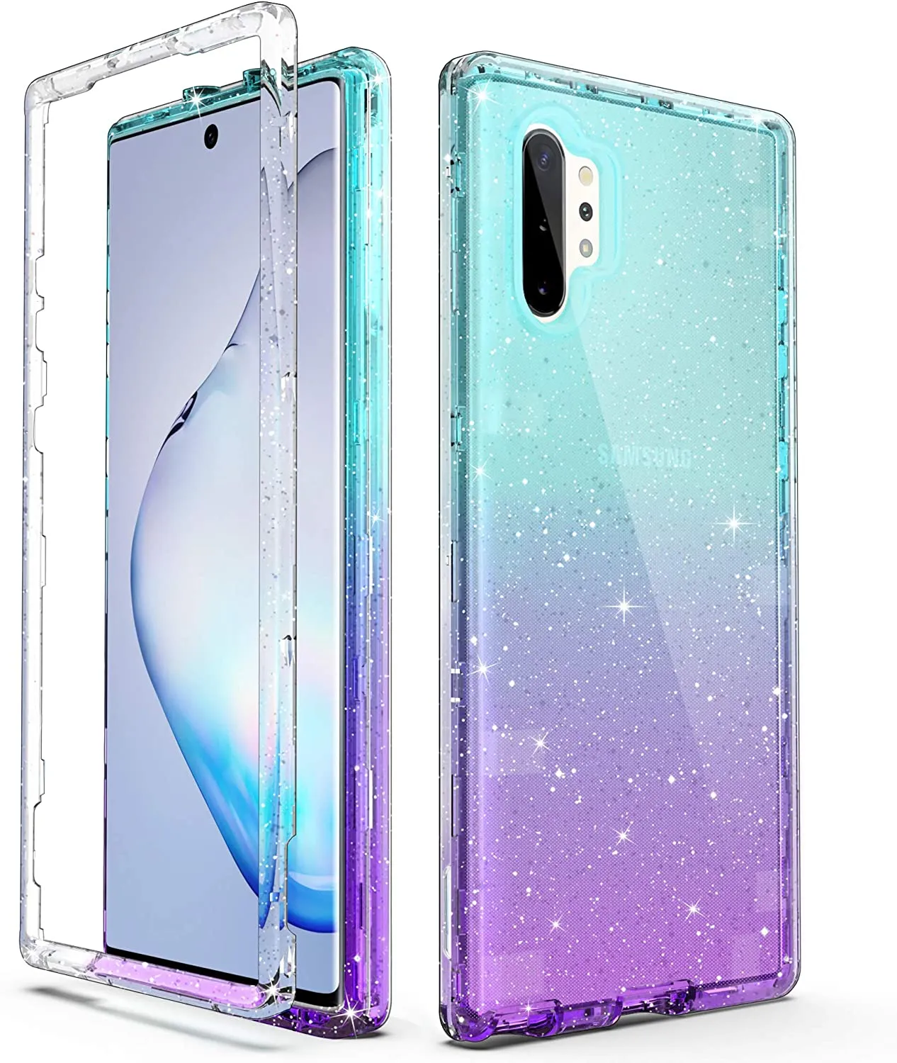 Galaxy Note 10 Plus 5G Case Heavy Duty Shockproof Screen Protector Clear