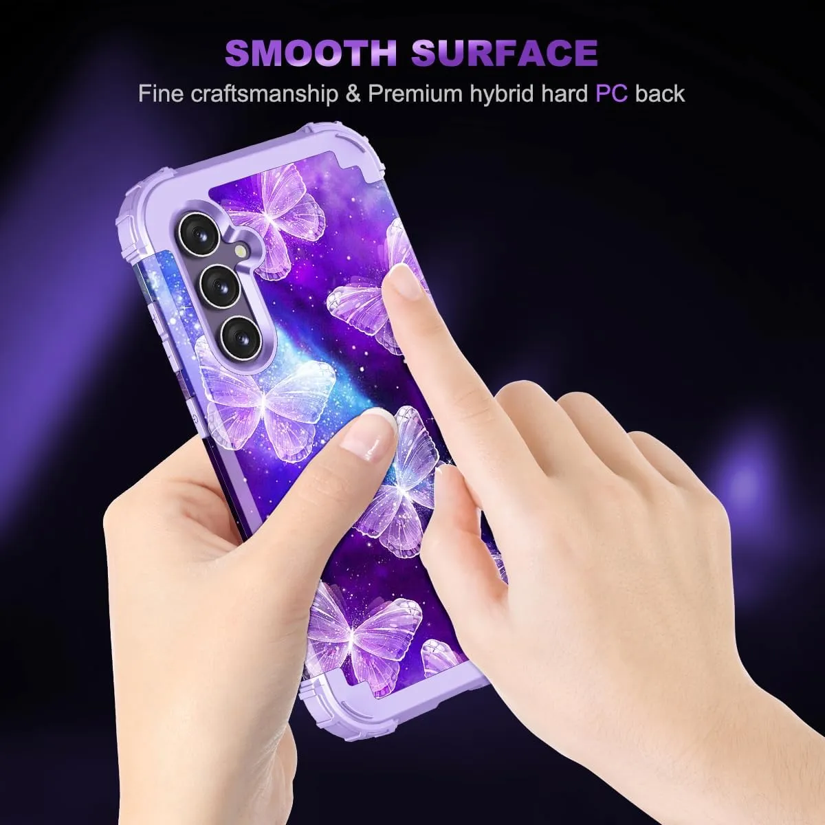 Galaxy S24 5G Case,Three Layer Heavy Duty Sturdy Shockproof Full Body Protection Rugged Hard PC Soft TPU Bumper Case