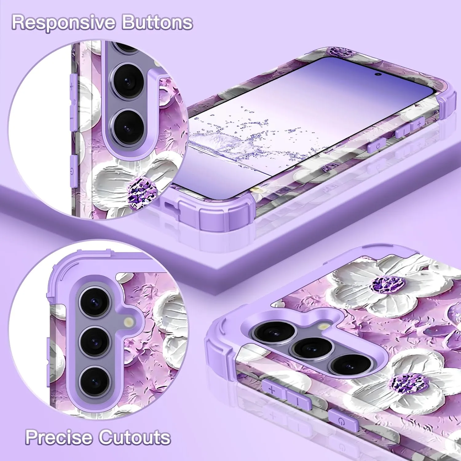 Galaxy S24 Plus 5G Shockproof 3 in 1 Heavy Duty Hybrid Protective Cover Case