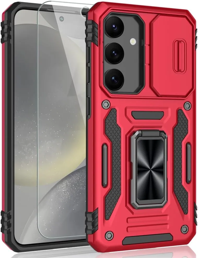 Galaxy S24 Shockproof Sliding Camera Ring Case