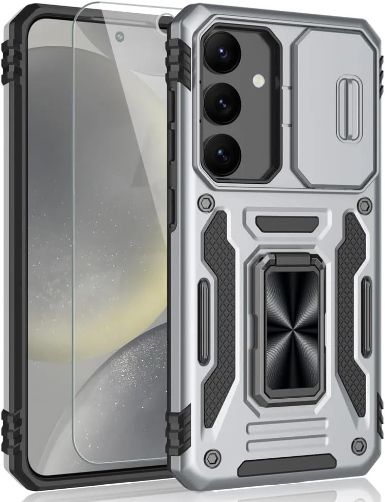 Galaxy S24 Shockproof Sliding Camera Ring Case