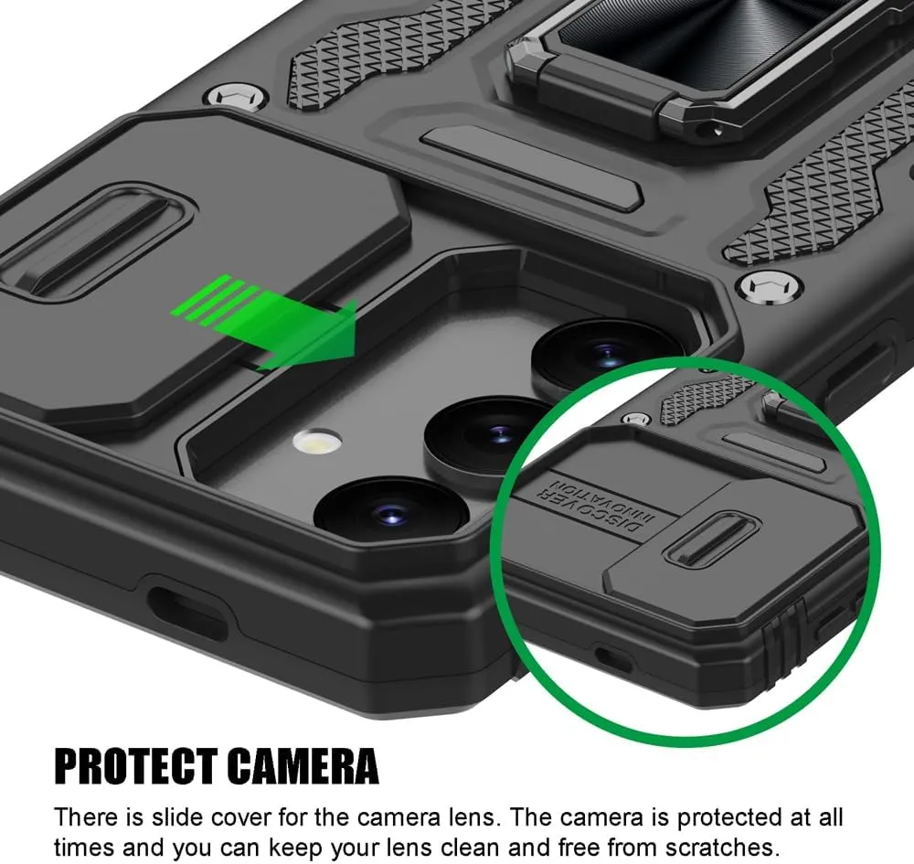 Galaxy S24 Shockproof Sliding Camera Ring Case
