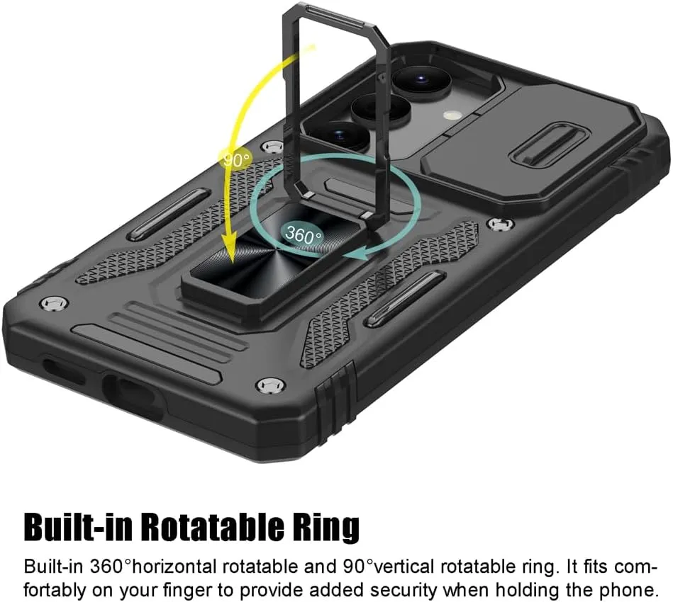 Galaxy S24 Shockproof Sliding Camera Ring Case