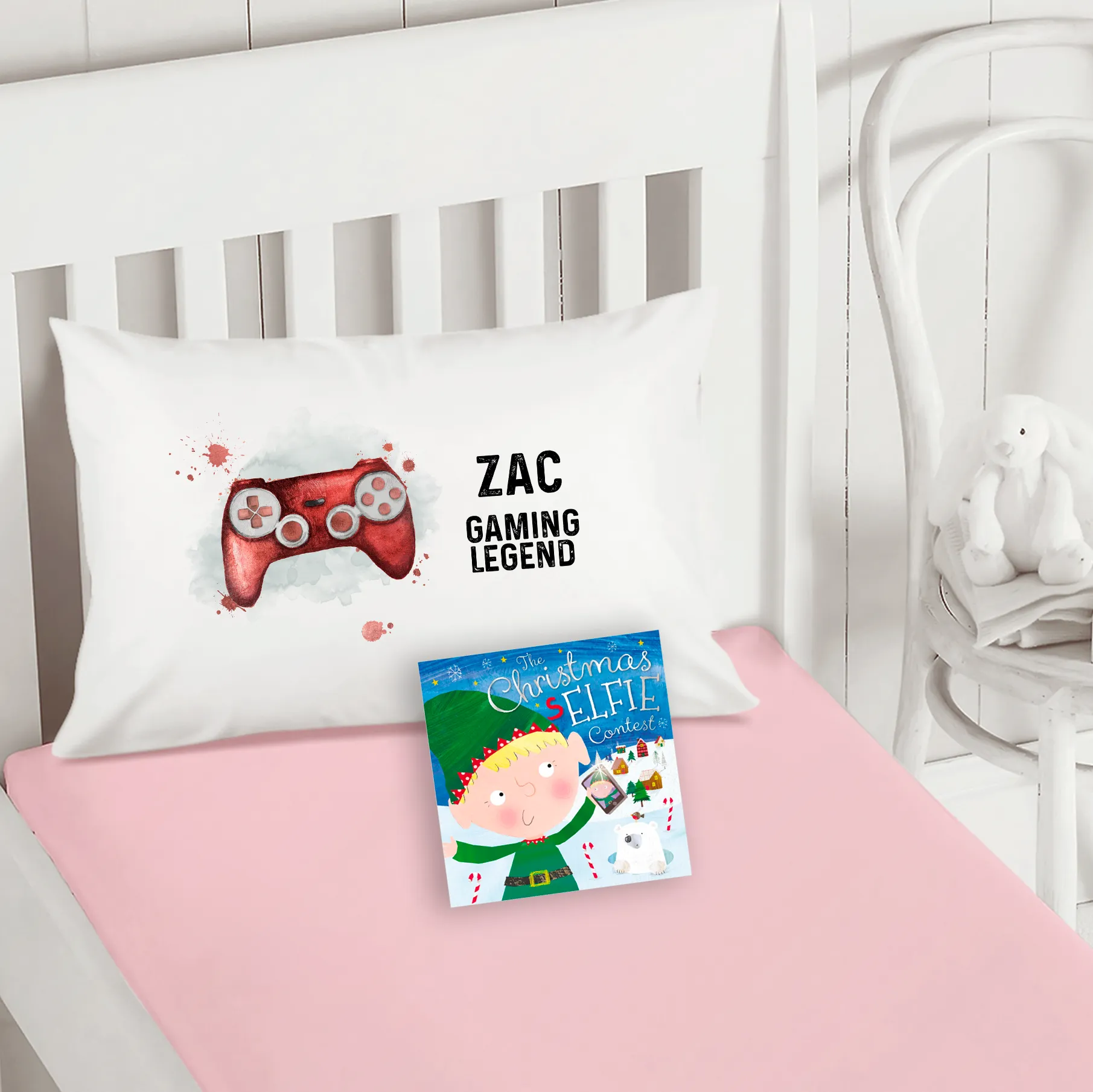 Gaming Legend Personalised Christmas Eve Pillow Case & Book