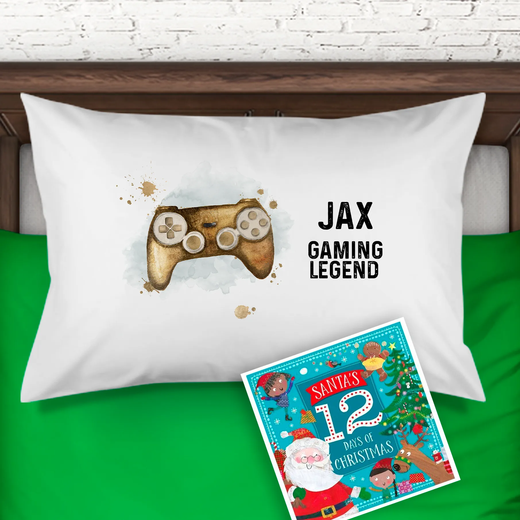 Gaming Legend Personalised Christmas Eve Pillow Case & Book