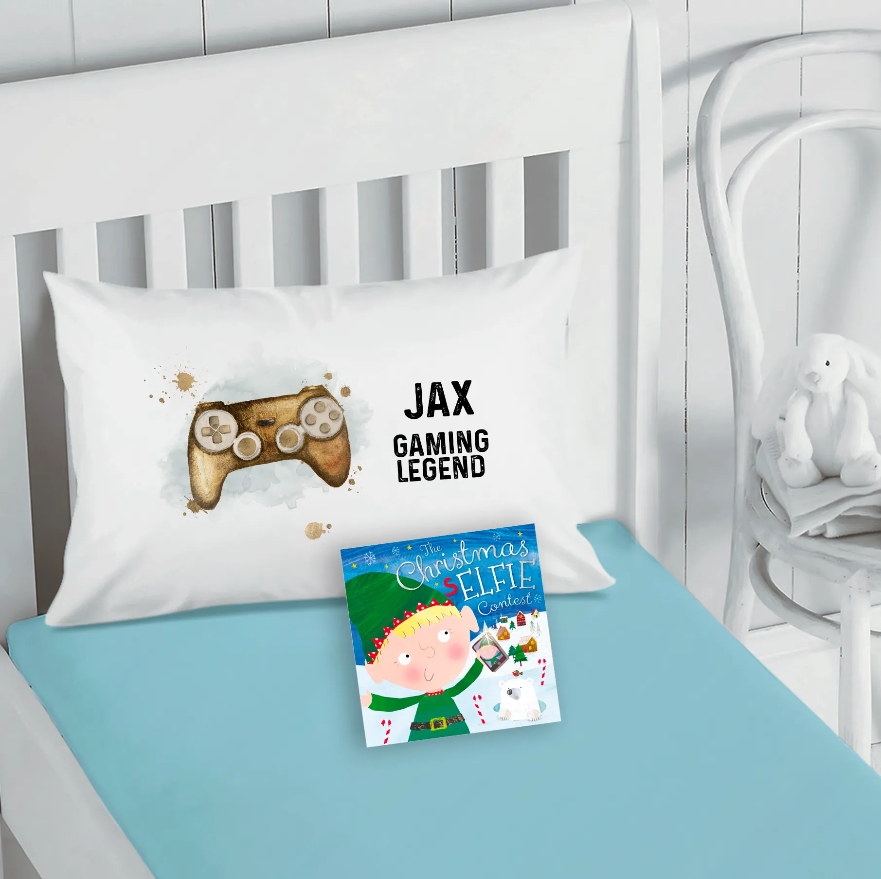 Gaming Legend Personalised Christmas Eve Pillow Case & Book
